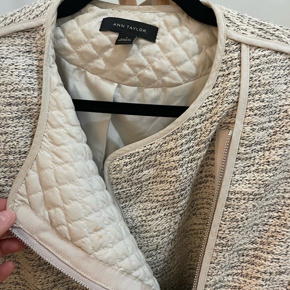 Ann Taylor Silver Jacket 4 - Picture 3 of 4